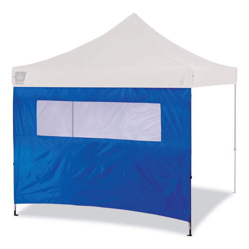Ergodyne® Shax 6092 Pop-Up Tent Sidewall With Mesh Window, Single Skin, 10 Ft X 10 Ft, Polyester, Blue, Ships In 1-3 Business Days