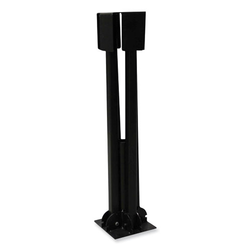 Shax 6190 Umbrella Stand, 1.65" Cylinder with Set Screw Clamp, Metal, 48 x 48 x 10, Black, Ships in 1-3 Business Days