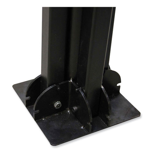 Shax 6190 Umbrella Stand, 1.65" Cylinder with Set Screw Clamp, Metal, 48 x 48 x 10, Black, Ships in 1-3 Business Days