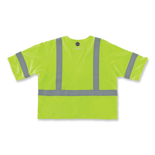 Image of Ergodyne® Glowear 8356Frhl Class 3 Fr Hook And Loop Safety Vest With Sleeves, Modacrylic, Large/Xl, Lime, Ships In 1-3 Business Days