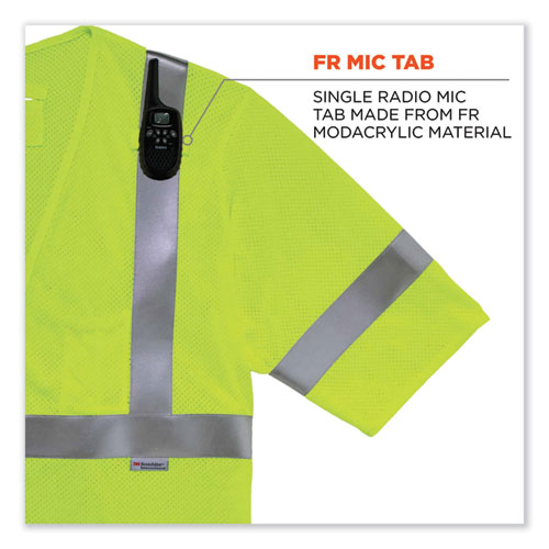 Image of Ergodyne® Glowear 8356Frhl Class 3 Fr Hook And Loop Safety Vest With Sleeves, Modacrylic, Large/Xl, Lime, Ships In 1-3 Business Days
