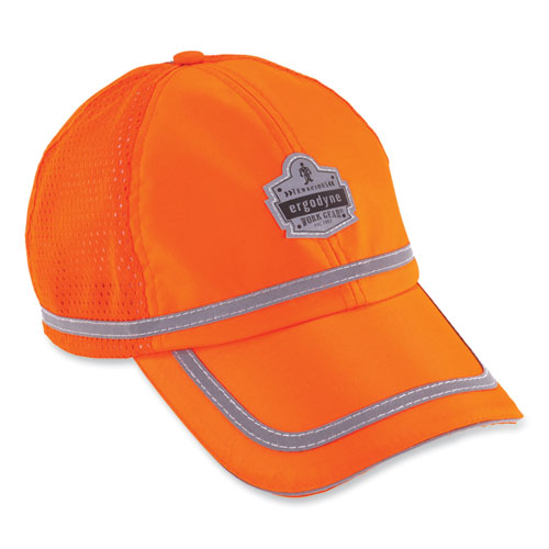 GloWear 8930 Hi-Vis Baseball Cap, Polyester, One Size Fits Most, Orange, Ships in 1-3 Business Days