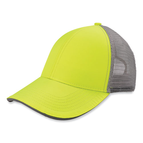 GloWear 8933 Reflective Snapback Hat, Cotton/Polyester, One Size Fits Most, Hi-Vis Lime, Ships in 1-3 Business Days