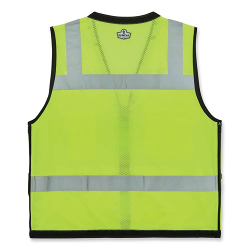 GloWear 8253HDZ Class 2 Heavy-Duty Mesh Surveyors Vest, Polyester, Small/Medium, Lime, Ships in 1-3 Business Days