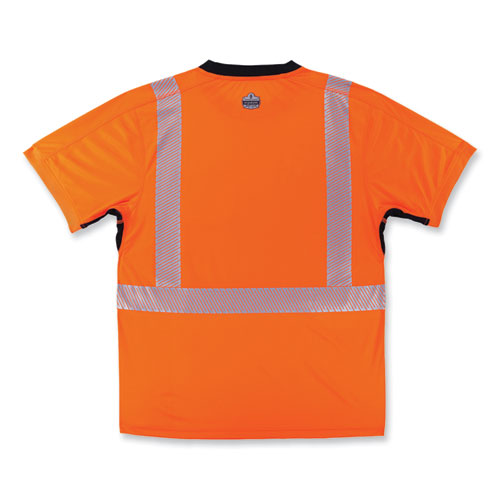 GloWear 8283BK Class 2 Lightweight Performance Hi-Vis T-Shirt, Polyester, Medium, Orange, Ships in 1-3 Business Days