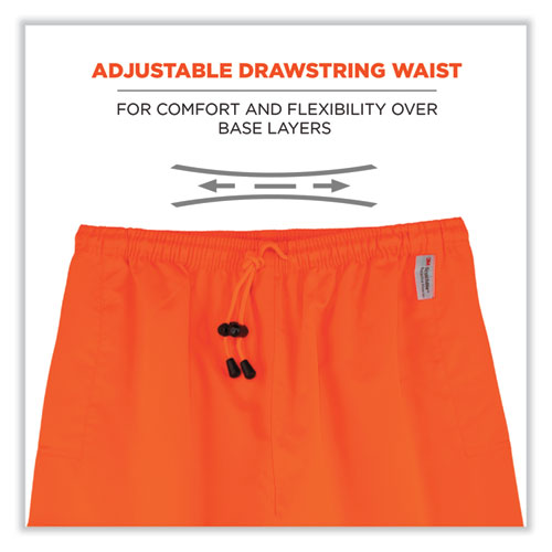 GloWear 8915 Class E Hi-Vis Rain Pants, 2X-Large, Orange