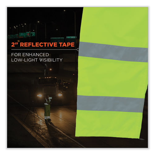 GloWear 8915 Class E Hi-Vis Rain Pants, Small, Lime