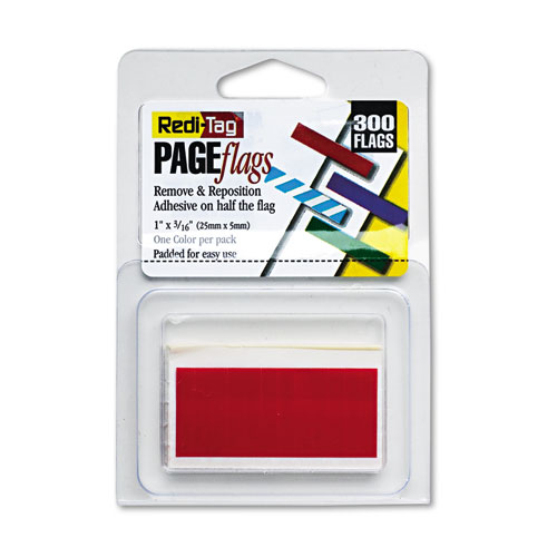 Removable/Reusable Page Flags, Red, 300/Pack