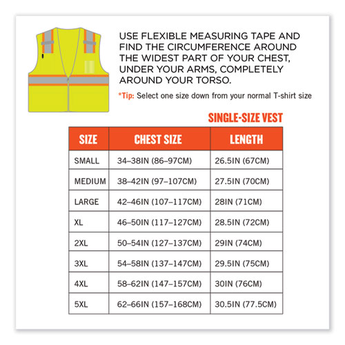 GloWear 8246Z-S Single Size Class 2 Two-Tone Mesh Vest, Polyester, Large, Lime