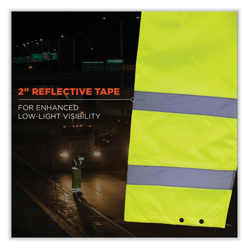 GloWear 8916 Class E Lightweight Hi-Vis Rain Pants, Small, Lime