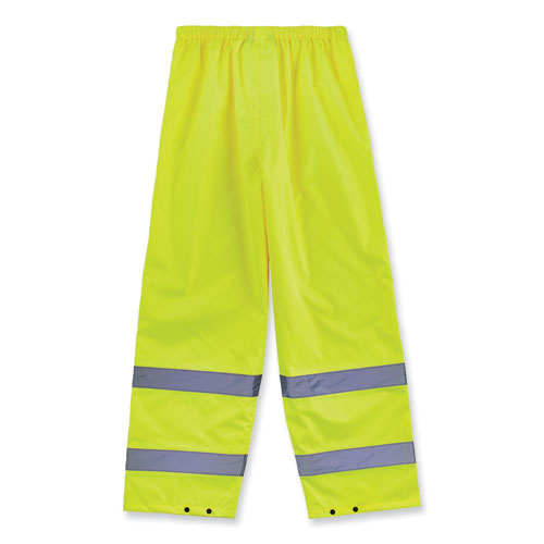 GloWear 8916 Class E Lightweight Hi-Vis Rain Pants, X-Large, Lime