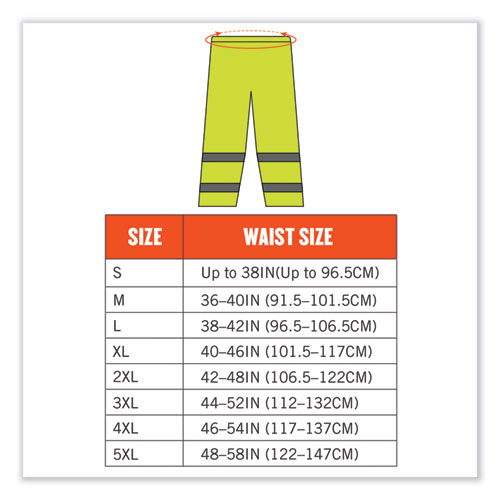 GloWear 8916 Class E Lightweight Hi-Vis Rain Pants, 4X-Large, Lime