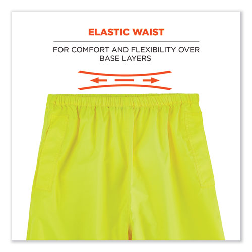 GloWear 8916 Class E Lightweight Hi-Vis Rain Pants, 5X-Large, Lime
