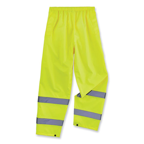 GloWear 8916 Class E Lightweight Hi-Vis Rain Pants, 5X-Large, Lime