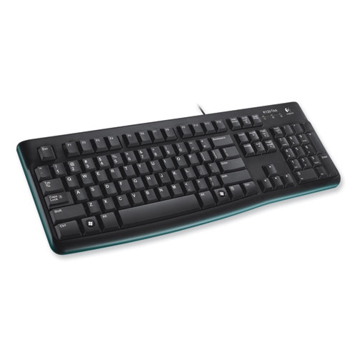 Image of Logitech® K120 Ergonomic Desktop Wired Keyboard, Usb, Black