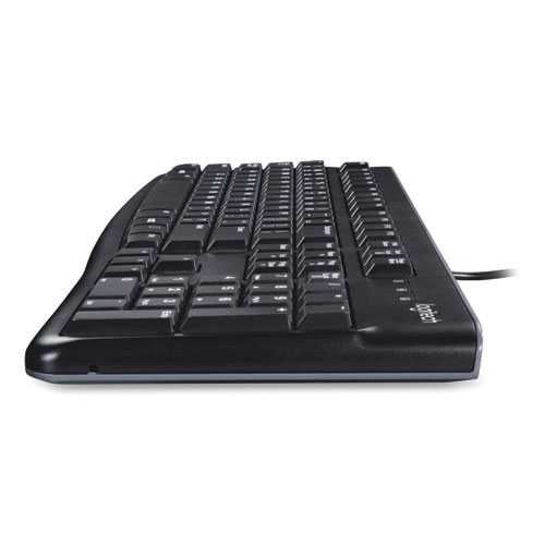 Image of Logitech® K120 Ergonomic Desktop Wired Keyboard, Usb, Black