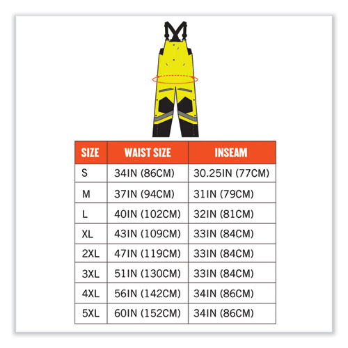 GloWear 8928 Class E Hi-Vis Insulated Bibs, 2X-Large, Lime, Ships in 1-3 Business Days