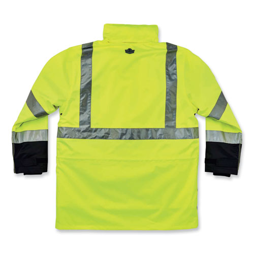 GloWear 8388 Class 3/2 Hi-Vis Thermal Jacket Kit, 4X-Large, Lime, Ships in 1-3 Business Days
