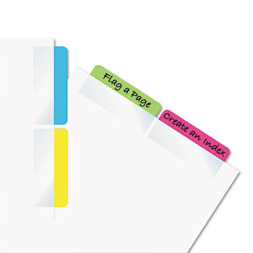 Image of Redi-Tag® Write-On Index Tabs, 1/5-Cut, Assorted Colors, 2" Wide, 48/Pack