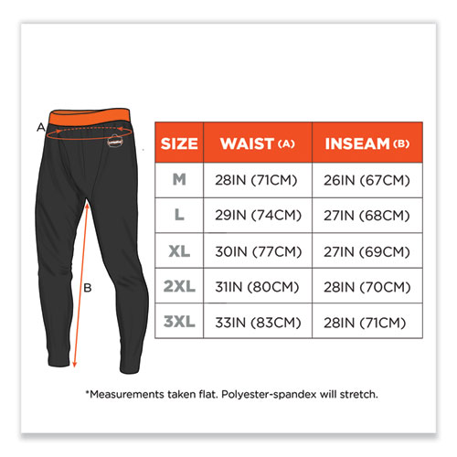 N-Ferno 6480 Midweight Base Layer Pants - 240 g, X-Large, Black, Ships in 1-3 Business Days