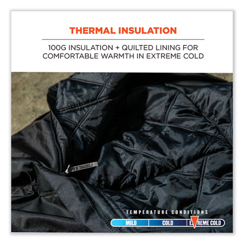 N-Ferno 6472 Thermal Bib with 300D Oxford Shell, X-Large, Black, Ships in 1-3 Business Days