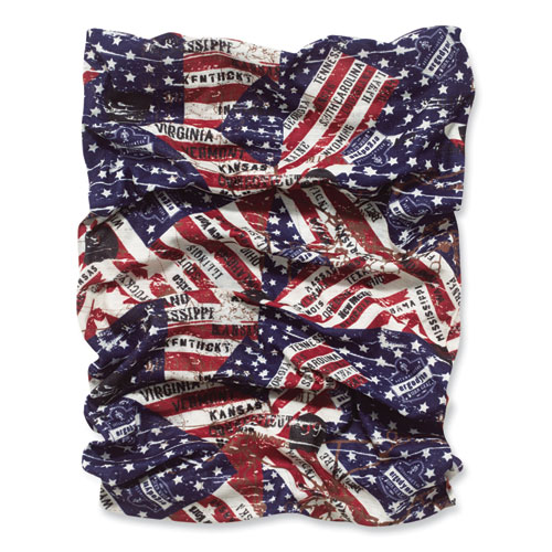 ergodyne® Chill-Its 6485 Multi-Band, Polyester, One Size Fits Most, American Flag, Ships in 1-3 Business Days