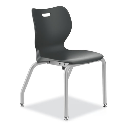 HON® SmartLink Four-Leg Chair, Up to 275 lb, 16" Seat Height, Lava Seat/Back, Platinum Base, 4/Carton, Ships in 7-10 Bus Days