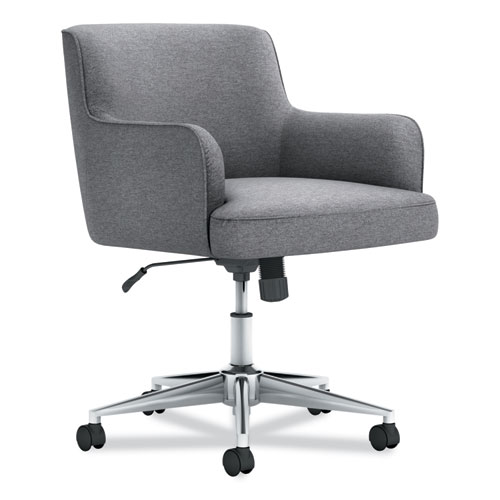 HON® Matter Multipurpose Chair, 23" x 24.8" x 34", Light Gray Seat, Light Gray Back, Chrome Base, Ships in 7-10 Business Days