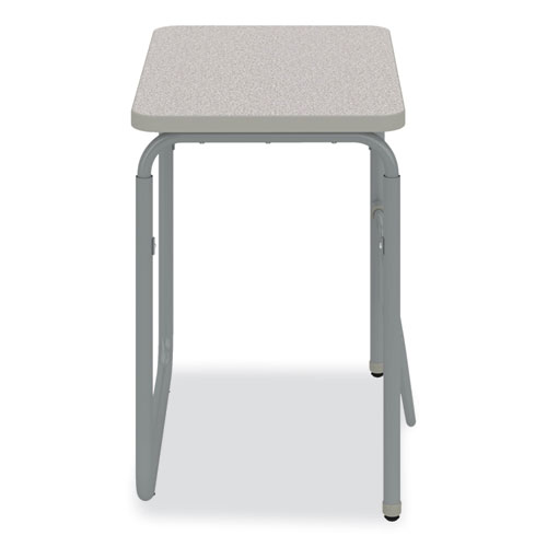 AlphaBetter 2.0 Height-Adjustable Student Desk with Pendulum Bar, 27.75" x 19.75" x 29" to 43", Pebble Gray