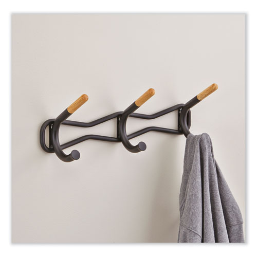Image of Safco® Family Coat Wall Rack, 3 Hook, 18.5W X 6.25D X 7.25H, Cream, Ships In 1-3 Business Days