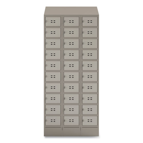 Image of Safco® Triple Continuous Metal Locker Base Addition, 35W X 16D X 5.75H, Tan, Ships In 1-3 Business Days