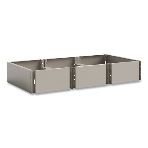 Triple Continuous Metal Locker Base Addition, 35w x 16d x 5.75h, Tan, Ships in 1-3 Business Days