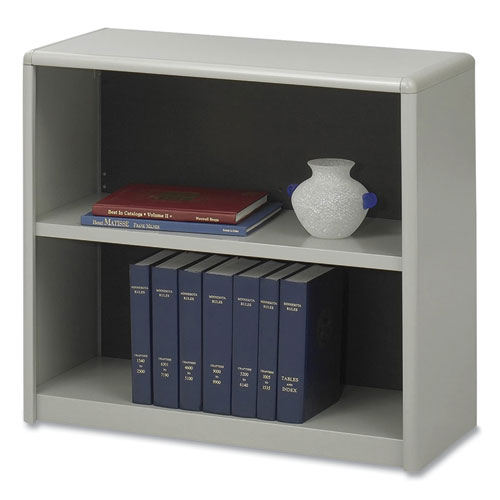 ValueMate Economy Bookcase, Two-Shelf, 31.75w x 13.5d x 28h, Gray, Ships in 1-3 Business Days