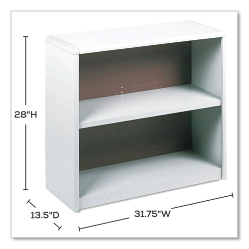 Safco® Valuemate Economy Bookcase, Two-Shelf, 31.75W X 13.5D X 28H, Gray, Ships In 1-3 Business Days