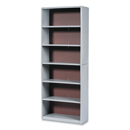 Safco® Valuemate Economy Bookcase, Six-Shelf, 31.75W X 13.5D X 80H, Gray, Ships In 1-3 Business Days