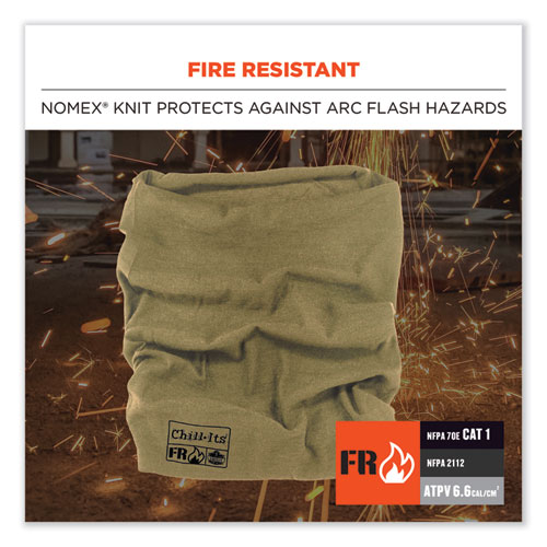 Chill-Its 6486 FR Multi-Band, Nomex, One Size Fits Most, Khaki, Ships in 1-3 Business Days