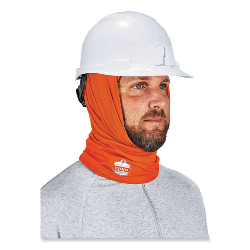 Chill-Its 6487 Cooling Performance Knit Multi-Band, Polyester/Spandex, One Size, Hi-Vis Orange, Ships in 1-3 Business Days