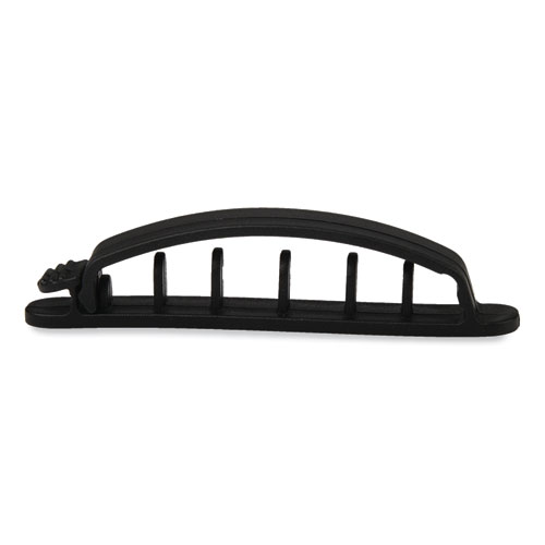 Image of Five Channel Cable Holder, 0.75" x 3.35", Black, 3/Pack