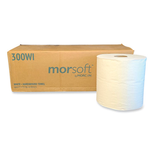 Image of Morcon Tissue Morsoft Controlled Towels, I-Notch, 1-Ply, 7.5" X 800 Ft, White, 6 Rolls/Carton