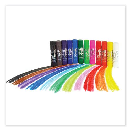 Kwik Stick Tempera Paint, 3.5", Assorted Colors, 12/Pack