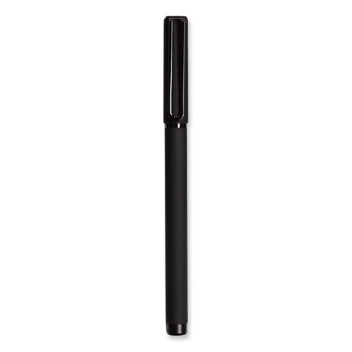 Catalina Soft Touch Porous Point Pen, Stick, Fine 0.7 mm, Black Ink, Black Barrel, Dozen