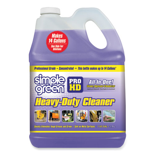 Pro HD Heavy-Duty Cleaner, Unscented, 1 gal Bottle, 4/Carton