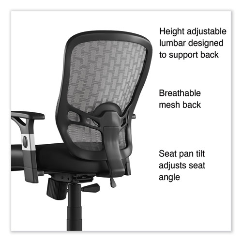 Image of Alera® Linhope Chair, Supports Up To 275 Lb, Black Seat/Back, Black Base
