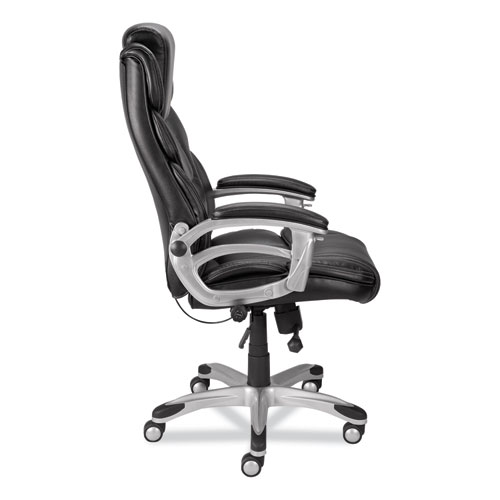 Image of Alera® Maurits Highback Chair, Supports Up To 275 Lb, Black Seat/Back, Chrome Base