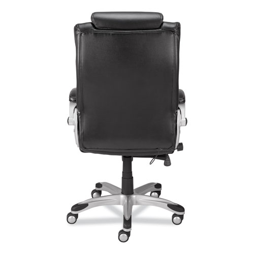Alera Maurits Highback Chair, Supports Up to 275 lb, Black Seat/Back, Chrome Base