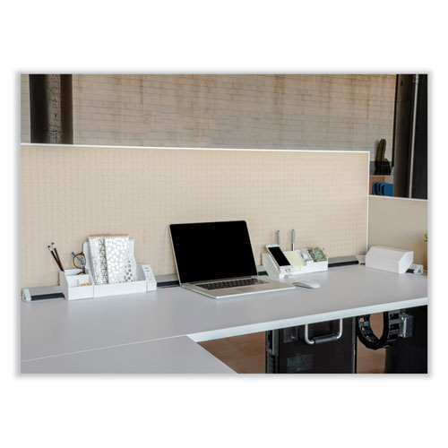 Konnect Desk Organizer and Cable Management 17-Piece Kit, Plastic, White