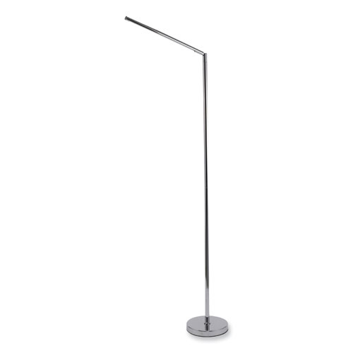 PureOptics LED Floor Lamp, 52.2" Tall, Silver Base