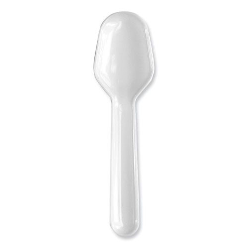 Heavyweight Polypropylene Cutlery, Tasting Spoon, White, 3,000/Carton
