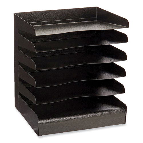 Safco® Steel Six-Shelf Desk Tray Sorter, 6 Sections, Letter Size