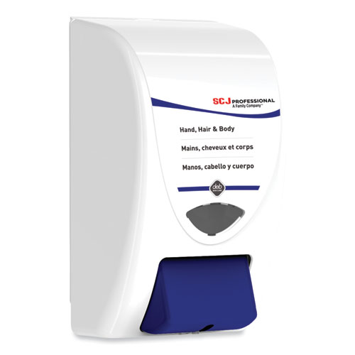 Image of Sc Johnson Professional® Cleanse Hand, Hair And Body Dispenser, 2 L, 6.4 X 5.7 X 11.5, White/Blue, 15/Carton